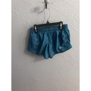 Nike Girls Bluish Greenish ‎ Printed Running Shorts Size Small